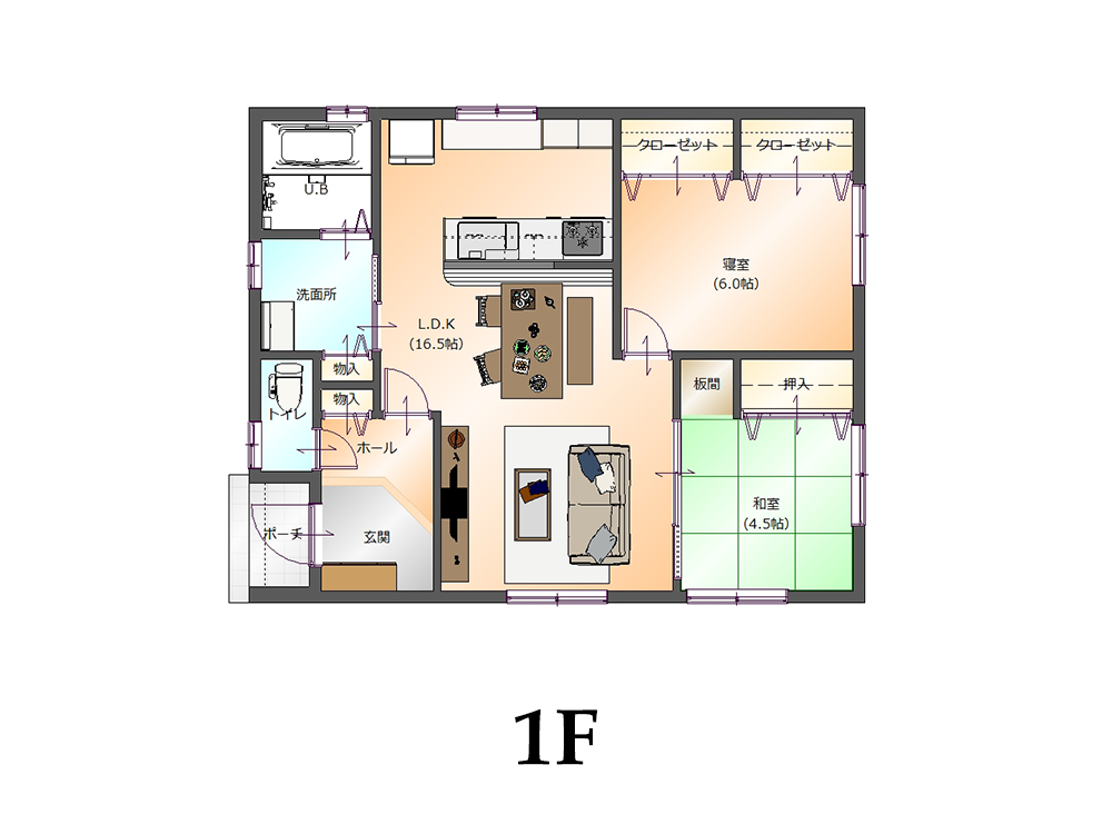 プランEW-43 1階間取り図